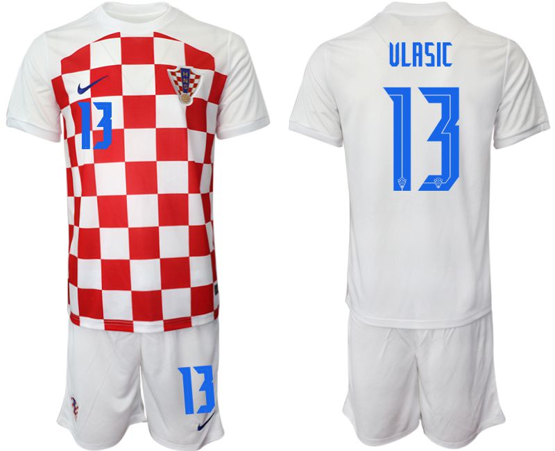 Men 2022 World Cup National Team Croatia home white #13 Soccer Jersey